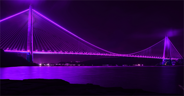 Yavuz Sultan Selim Köprüsü Dünya İnflamatuvar Bağırsak Hastalıkları Günü için mor ışıkla aydınlatılacak
