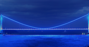 Yavuz Sultan Selim Köprüsü Dünya Skleroderma Günü için mavi ışıklandırıldı